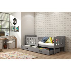 Detská posteľ EXCLUSIVE - šedá so šedým detailom, BMS
