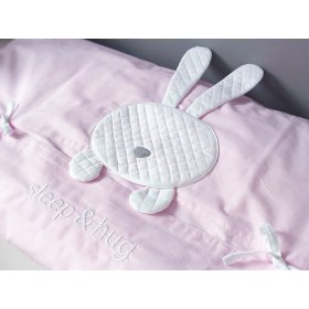 Detské 2-dielne obliečky sleep&hug - ružové