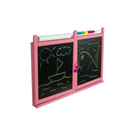 Detská magnetická / kriedová tabuľa na stenu - ružová, 3Toys.com