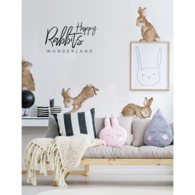 Dekorácia na stenu DEKORNIK - Happy Rabbits, Dekornik