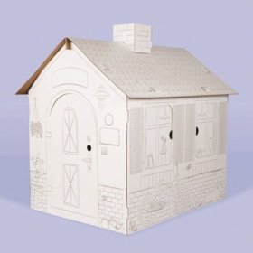 Detský kartónový domček s komínom, Tektorado