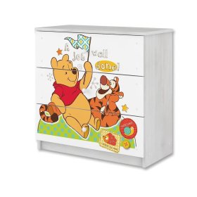 Detská komoda Disney - Medvedík Pú a tiger - dekor nórska borovica, BabyBoo, Winnie the Pooh