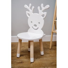 Detská stolička - Jelen - biela, Ourbaby