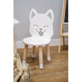 Detská stolička - Liška - biela, Ourbaby