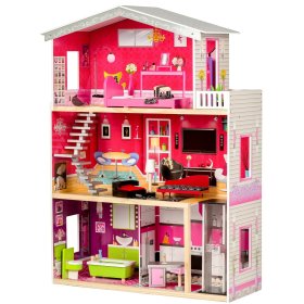 Drevený domček pre bábiky s výťahom Kayla, EcoToys