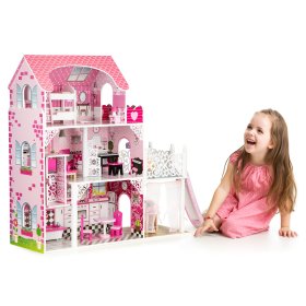 Drevený domček pre bábiky s výťahom Viktorie, EcoToys