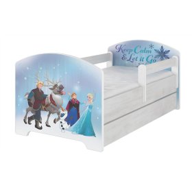 Detská posteľ so zábranou - Ľadové kráľovstvo - dekor nórska borovica, BabyBoo, Frozen