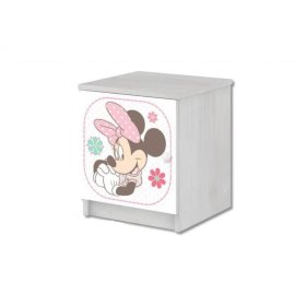 Detský nočný stolík Minnie Mouse - dekor nórska borovica, BabyBoo, Minnie Mouse