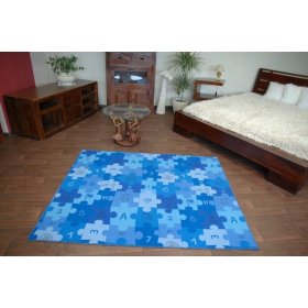 Detský koberec Puzzle - modrý, F.H.Kabis
