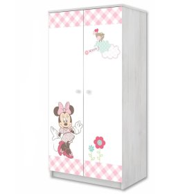 Šatníková skriňa Minnie Mouse - dekor nórska borovica, BabyBoo, Minnie Mouse