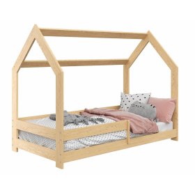 Domčeková posteľ Laura so zábranou 160 x 80 cm - prírodná, Magnat