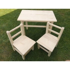 Detský drevený stôl so stoličkami Woodland, Evistol