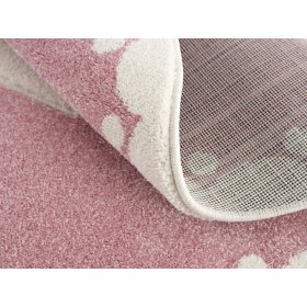 Detský koberec Crown - ružovo-biely