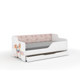 Detská posteľ s chrbtom LILU 160 x 80 cm - Medveď, Wooden Toys
