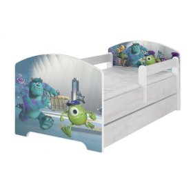 Detská posteľ so zábranou - Monsters, a.s. - dekor nórska borovica, BabyBoo, Monsters