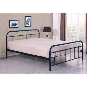Kovová posteľ LINDA 120x200 cm - čierna, Halmar