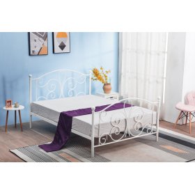 Kovová posteľ PANAMA 120x200 cm - biela, Halmar