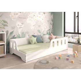 Detská Montessori posteľ Koko 140x70 cm - biela