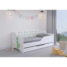 Detská posteľ s chrbtom LILU 160 x 80 cm - Dino