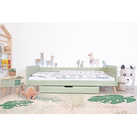 Rastúca posteľ Nell 2v1 - pastelovo zelená, Ourbaby®