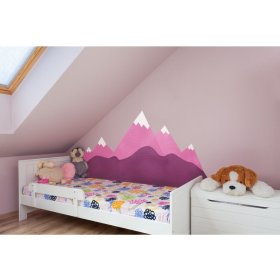 Penová ochrana steny za posteľ Hory - ružová