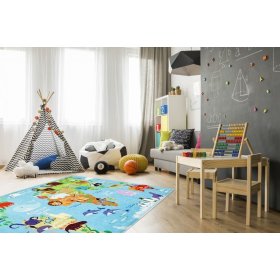 Detský koberec - Mapa sveta, VOPI kids