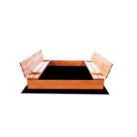 Uzatvárateľné pieskovisko s lavičkami 140 x 140 - impregnované, Ourbaby