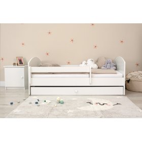 Detská posteľ Ourbaby so zábranou - biela, BabyBoo