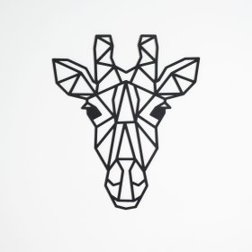 Drevený geometrický obraz - Žirafa - rôzne farby