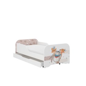 Detská posteľ MIKI 160 x 80 cm - Medveď a líšky, Wooden Toys