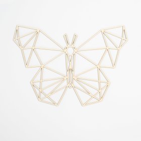 Drevený geometrický obraz - Motýľ - rôzne farby, Elka Design