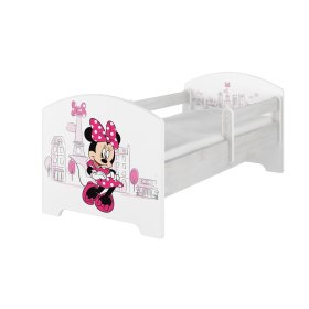 Detská posteľ so zábranou - Minnie Mouse v Paríži - biela, BabyBoo, Minnie Mouse