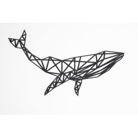 Drevený geometrický obraz - Veľryba - rôzne farby, Elka Design