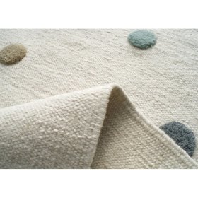 Detský koberec s guličkami - krémový
